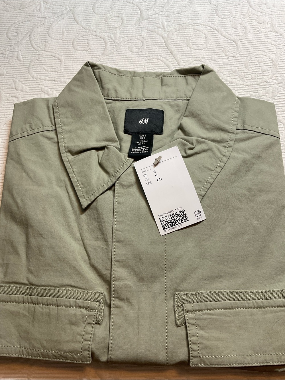 H&M Men's Olive Green Lightweight Shirt Jacket. Small. NWT.